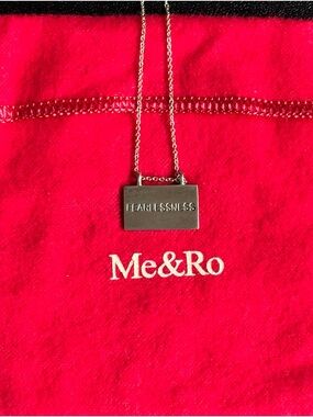 Me&Ro Sterling Silver Joyful Heart Foundation FEARLESSNESS Pendant Necklace